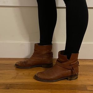 Madewell brown leather boots